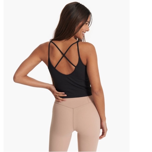 NWT VUORI Rib Crop Tank Women's Rib Tank in Black Size XS - Picture 4 of 14